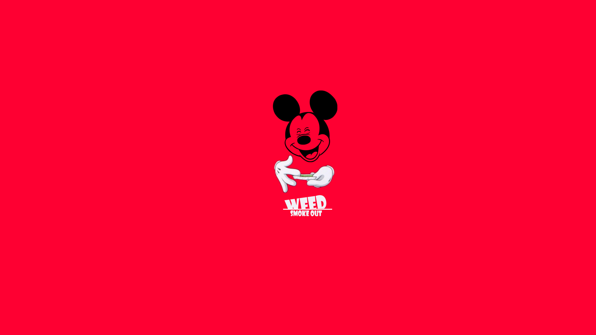 Download wallpaper Smoke, Mickey Mouse, Swag, Kanabis, Weed, section  minimalism in resolution 1920x1080