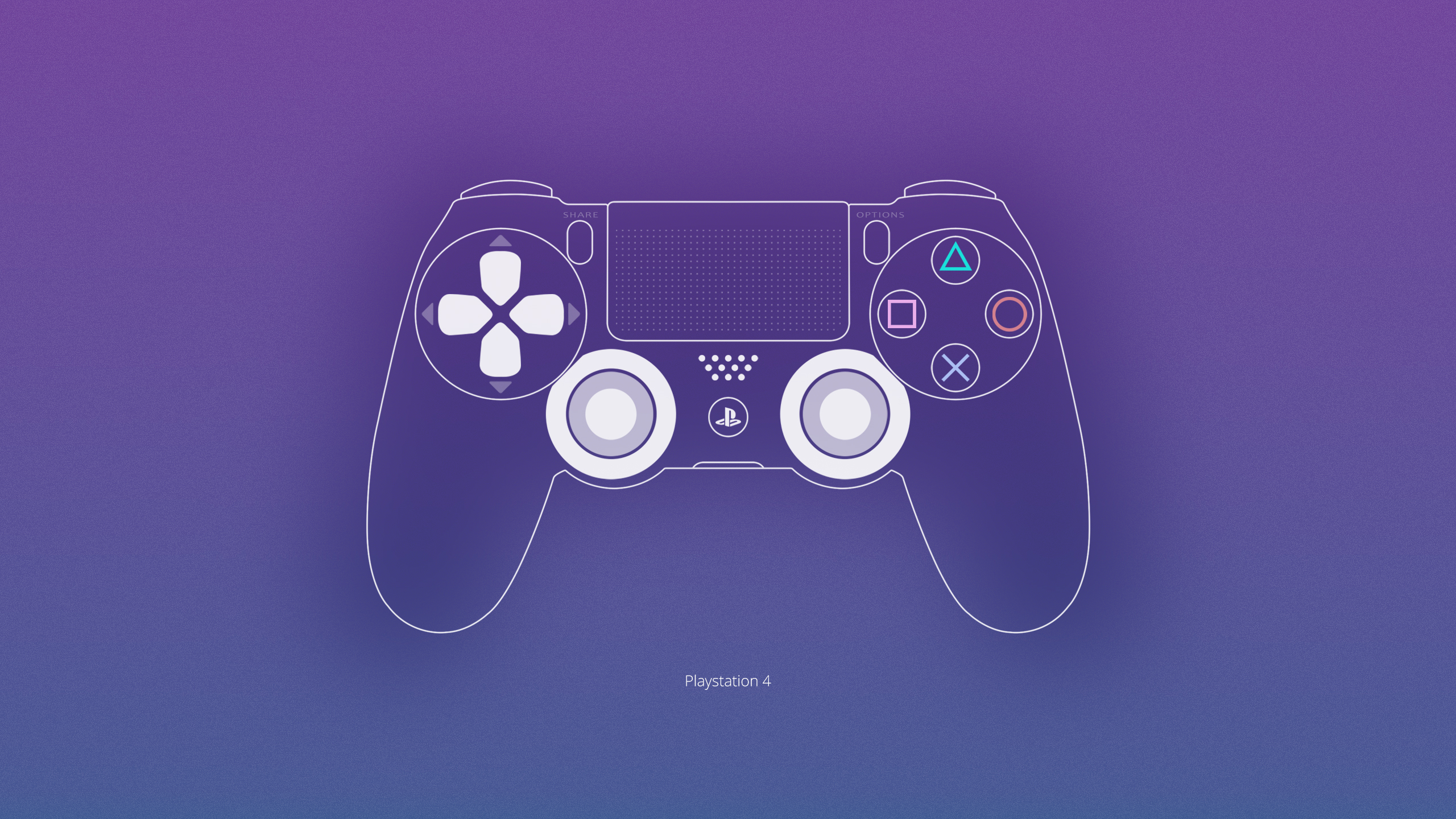 Download Wallpaper Ps4 Console Gamepad Dualshock Section Hi Tech In Resolution 2560x1440