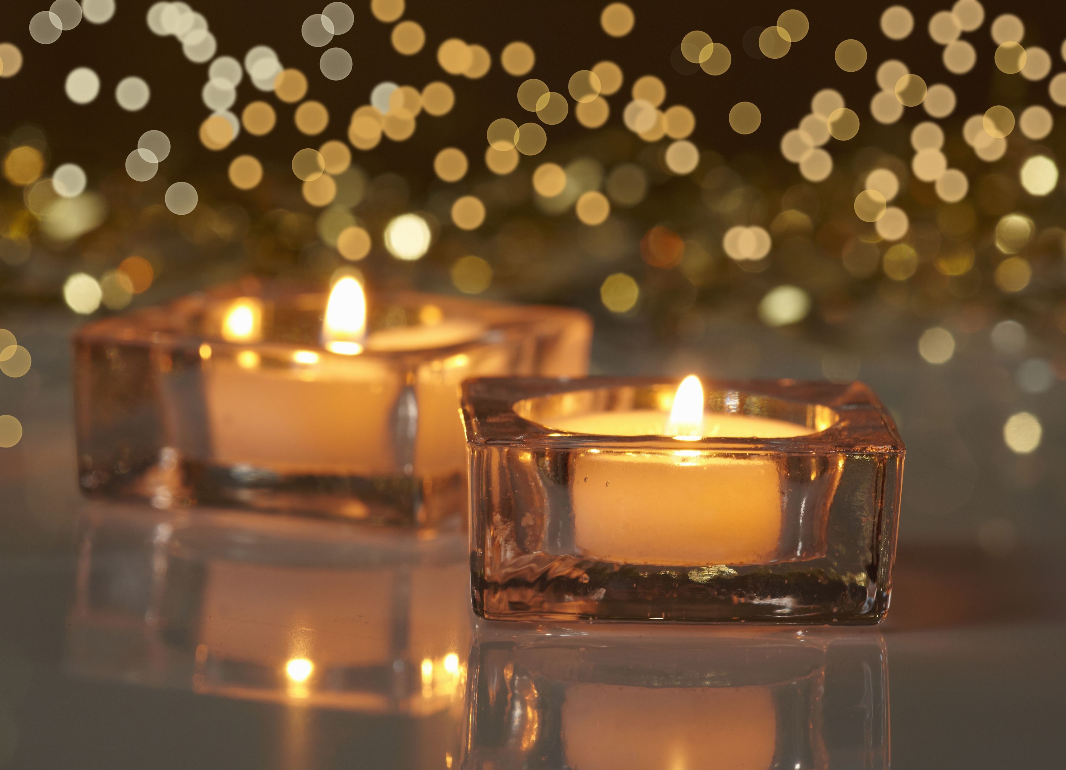 Download wallpaper reflection, background, Wallpaper, blur, wallpaper,  different, widescreen, background, bokeh, candle, full screen, HD wallpapers,  widescreen, candle. fire, section miscellanea in resolution 3600x2600