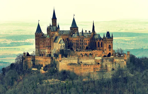 Picture landscape, nature, mountain, Germany, Castle, Hohenzollern, Hohenzollern Castle, castle