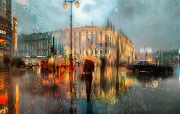 Picture rain, overcast, Saint Petersburg