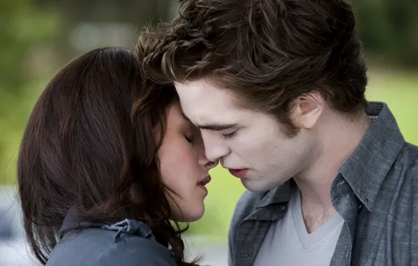 Picture girl, kiss, actress, pair, actor, guy, twilight, twilight, Kristen Stewart, kristen stewart, the time, kiss, …