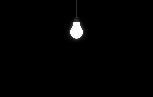 Picture light bulb, light, lamp, glow, minimalism