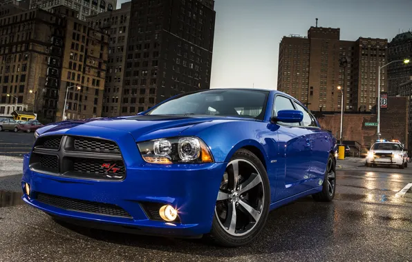 Picture Machine, Blue, Dodge, Dodge, Car, Car, Charger, Wallpapers, The charger, Wallpaper, The front, Daytona, Daytona