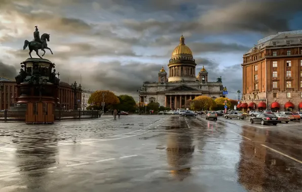 Picture autumn, rain, overcast, Peter, St Petersburg