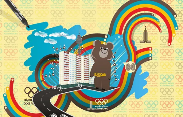 Picture Bear, Olympics, USSR