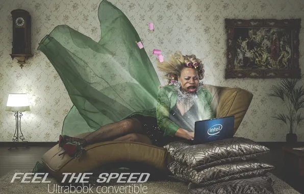 Picture speed, pillow, laptop, Intel, curler, laptop, aunt