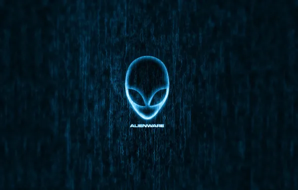 Picture logo, alien, blue, brand, head, alienware