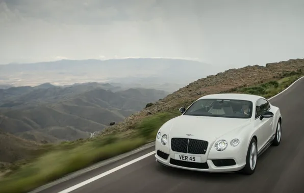 Picture road, landscape, mountains, coupe, bentley