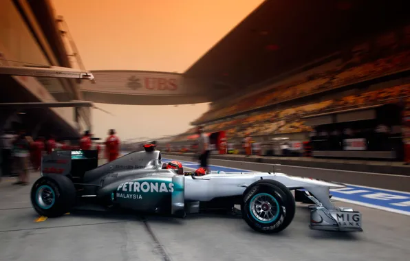 Picture Photo, Track, Formula-1, Mercedes GP, 2011, Wallpapers, The car, Michael Schumacher, Tribune, Formula 1, Sport, …
