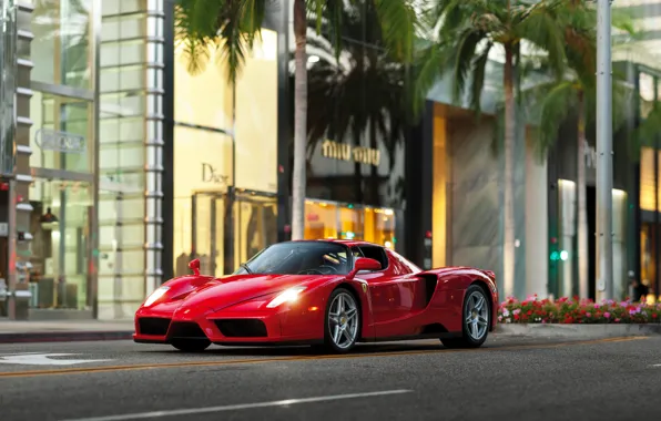 Picture supercar, Ferrari Enzo, street
