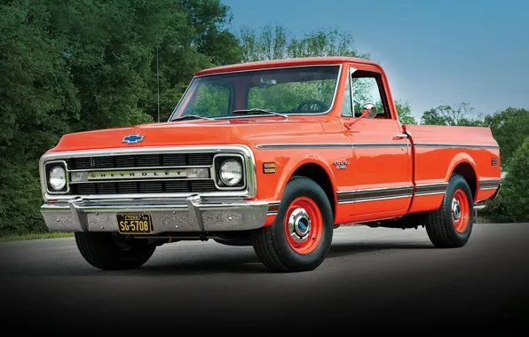 Picture background, Chevrolet, Chevrolet, pickup, 1970, the front, Pickup, C10, Fleetside