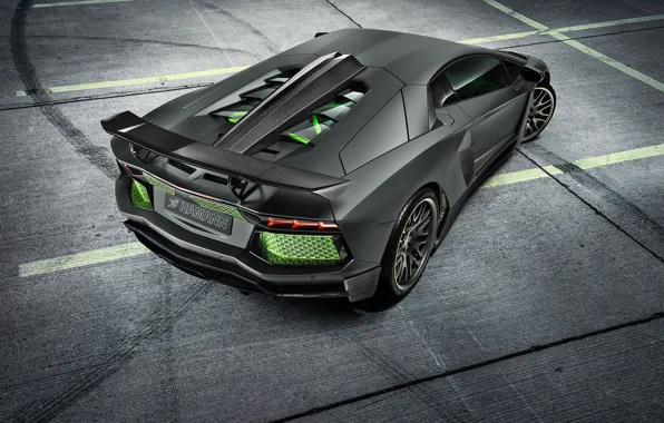 Picture Lamborghini, Light, Carbon, Green, LP700-4, Aventador, 2014, Limited, Rear, HAMANN