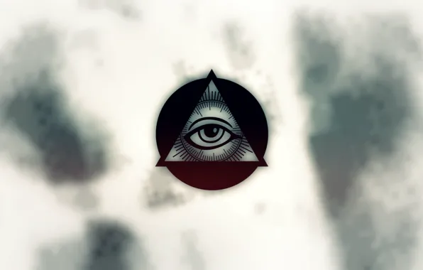 Picture round, triangle, the all-seeing eye