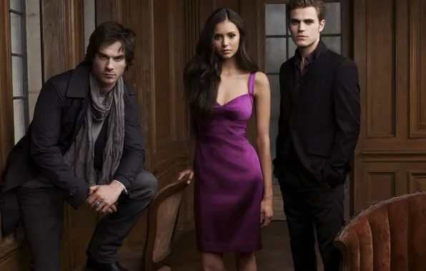 Picture photo, The series, Stefan, Elena, The Vampire Diaries, Damon