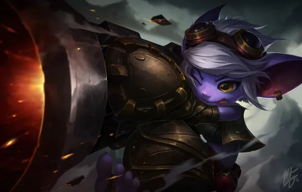 Picture art, League of Legends, moba, Tristana, Yordle Gunner