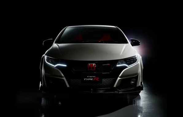 Picture face, Honda, black background, Honda, Civic, civici, Type R