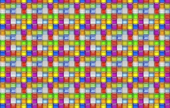 Picture glass, mosaic, background, tile, Shine, grille, texture, colored squares