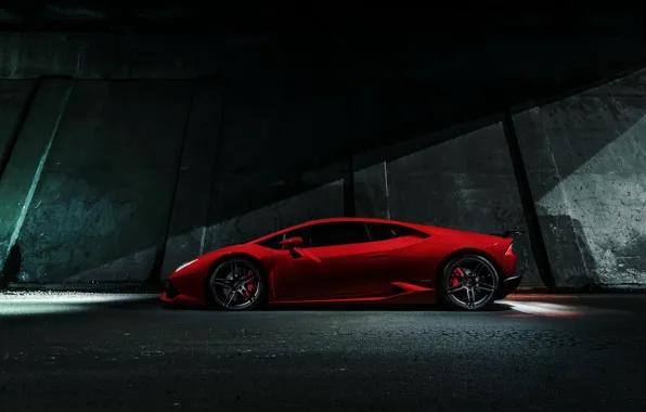 Picture Lamborghini, Red, Chicago, Side, V10, Supercar, Exotic, Huracan, LP640-4