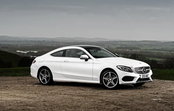 Picture white, Mercedes-Benz, Mercedes, AMG, Coupe, C-Class, C205