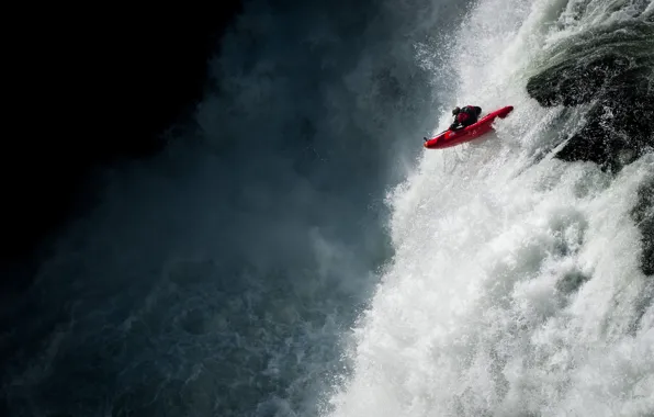 Picture river, sport, waterfall, extreme, alloy, kayak