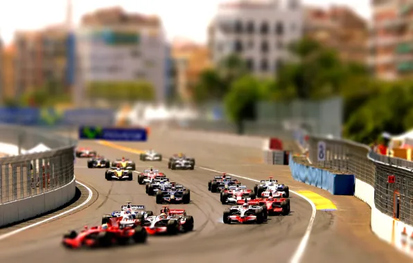 Picture machine, race, formula 1, tilt shift, formula1, cars
