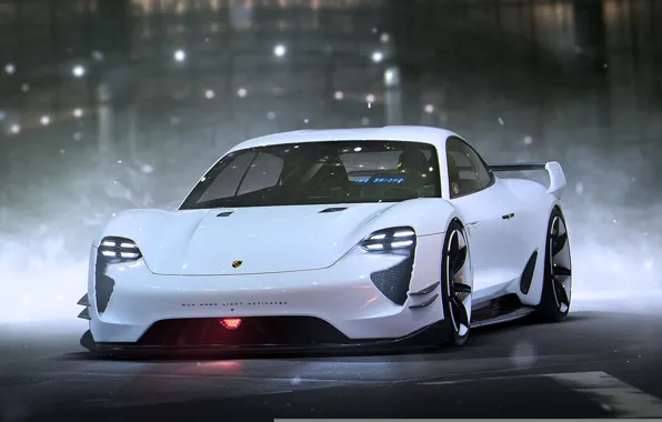 Picture Concept, Porsche, Car, Art, White, Future, by Khyzyl Saleem, Mission E