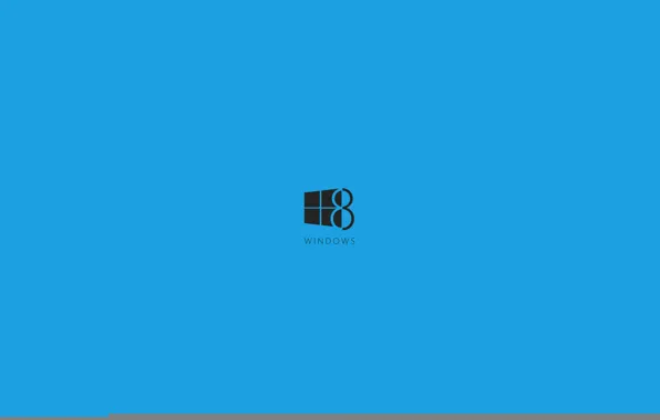 Picture minimalism, logo, blue background, windows 8, eight