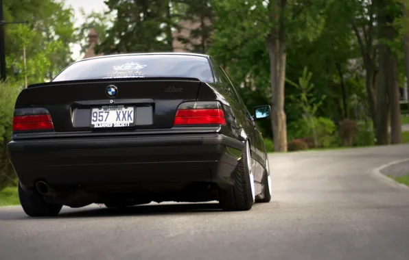 Picture tuning, BMW, BMW, black, black, tuning, E36