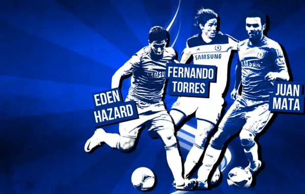 Picture Blues, Fernando Torres, Chelsea FC, FC Chelsea, Juan Mata, Eden Hazard