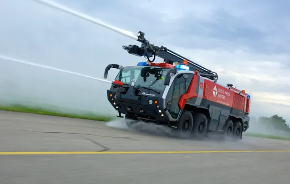 Picture water cannons, fire-service vehicles, Rosenbauer Crash Tender, vehicles