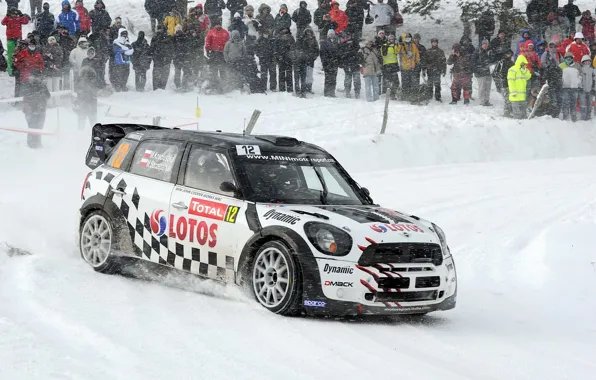 Picture White, Snow, People, Race, Mini Cooper, WRC, MINI, Mini Cooper