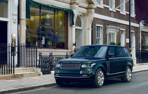 Picture background, green, Land Rover, Range Rover, the front, Land Rover, Range Rover, Holland &amp; Holland