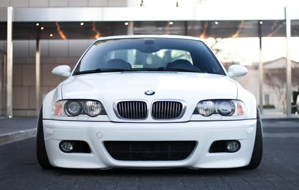 Picture tuning, BMW, White, White, E46, stance
