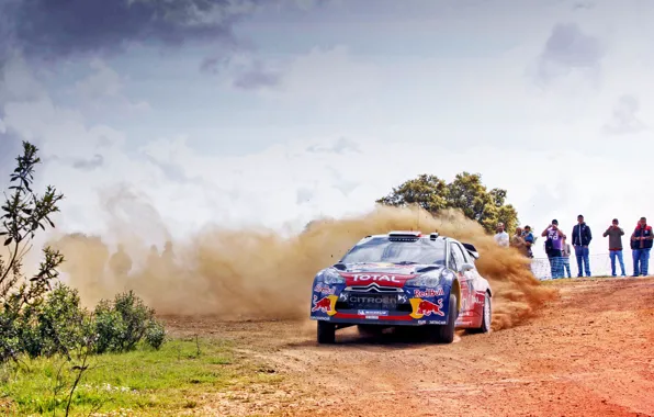 Picture Dust, Machine, People, Turn, Citroen, Skid, Day, Citroen, DS3, WRC, Rally, Rally