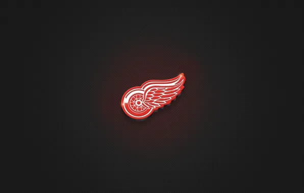 Picture Red, Minimalism, Wheel, Wings, Logo, Texture, Hockey, Red Wings