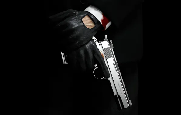 Picture gun, blood, gloves, Hitman, killer, sleeve, Absolution
