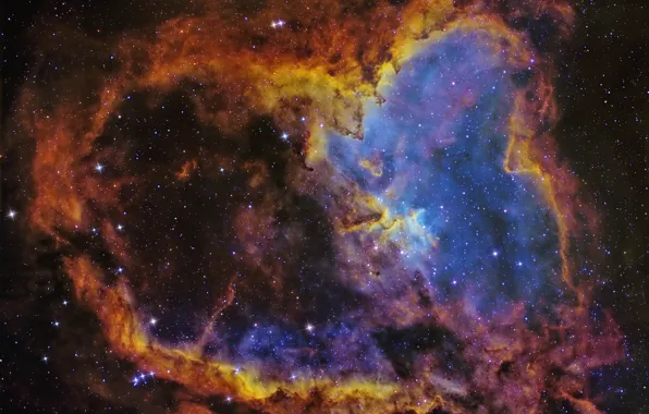 Picture Heart, Heart, emission nebula, in the constellation Cassiopeia