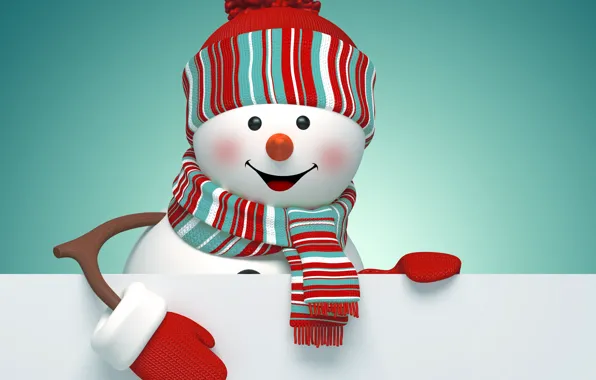 Picture New Year, Christmas, snowman, Christmas, New Year, cute, snowman, decoration, Merry