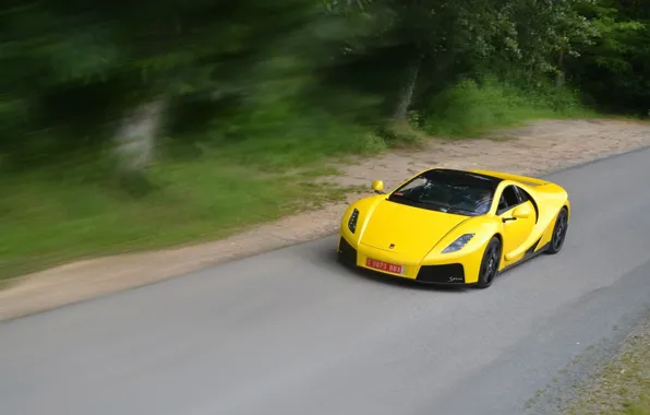 Picture speed, supercar, yellow, Spania, GTA Spano