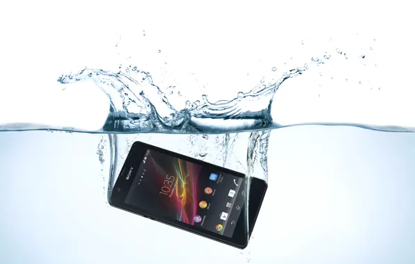 Picture sony, water, xperia, mobile