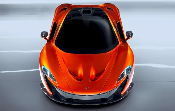 Picture McLaren, Auto, Machine, Orange, The hood, Car, The view from the top, Supercar