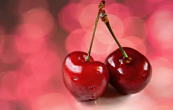 Picture macro, berries, background, cherry