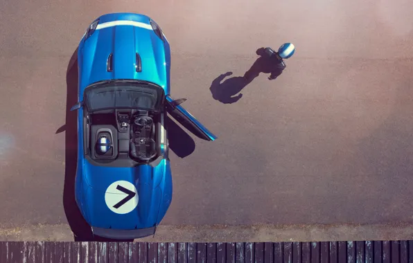 Picture machine, Concept, blue, Jaguar, the door, driver, pilot, the view from the top, Project 7