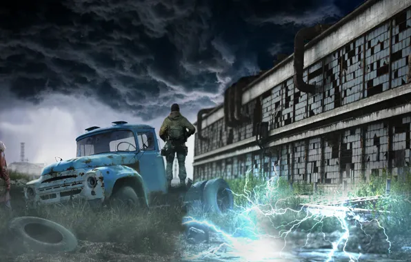 Picture The game, Postapokalipsis, Stalker, Chernobyl, Art, STALKER, Anomaly, Area, Shadow Of Chernobyl, Stalkers