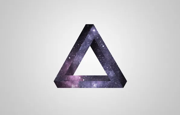 Picture space, minimalism, stars, space, triangle, triangle