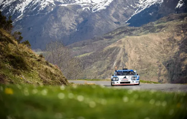 Picture road, grass, mountains, race, hand, JS2, Ligier