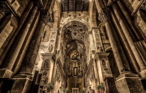 Picture Italy, Cathedral, Duomo, Sicily, Cefalu