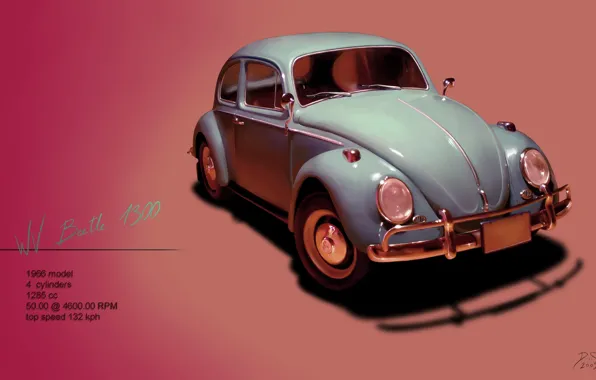 Picture beetle, Volkswagen, Volkswagen, 1966, Beetle, beatle
