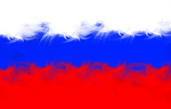 Picture white, blue, red, paint, Flag, Putin, Russia, tricolor, Patriot